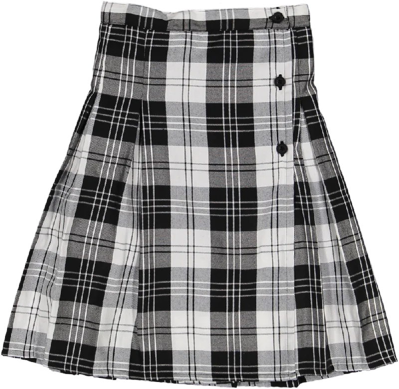 Punk Pleated Skirt-Black/White corduroy skirt comfortable