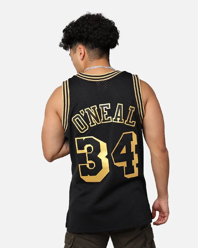 Mitchell & Ness Los Angeles Lakers Shaquille O'Neal '96-97 Swingman Jersey Black/Gold Trendy Jersey Shirt