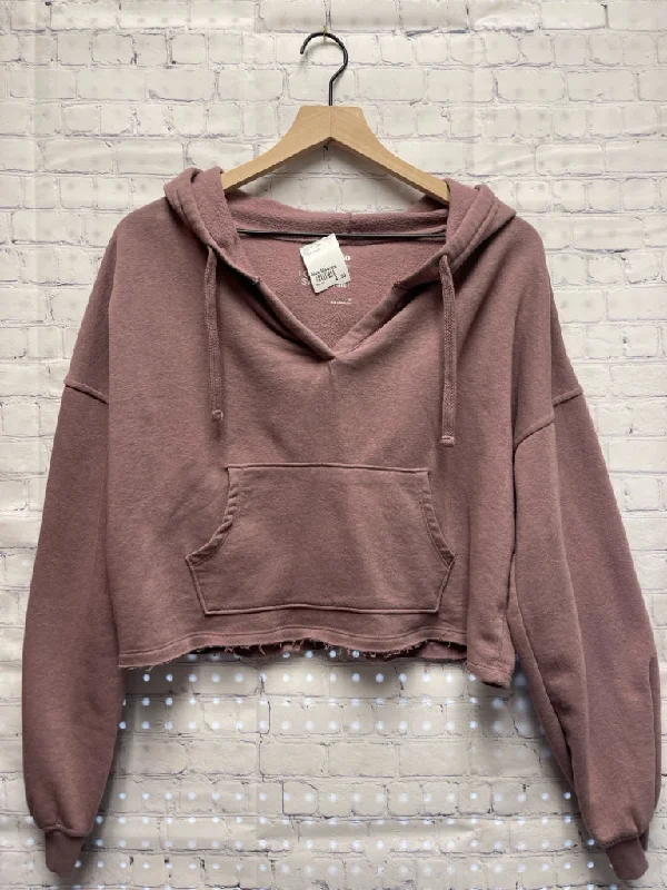 Size Medium Ladies Purple SO Hoodie Hoodie with Tied Waist Feminine Flattering