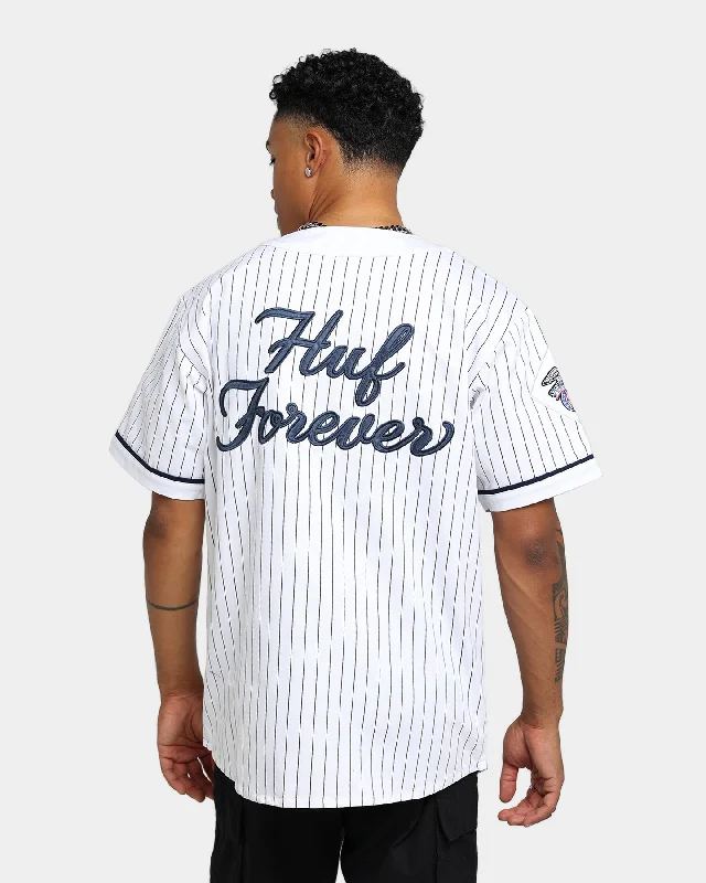 HUF Forever Baseball Jersey White Cotton Jersey Tee