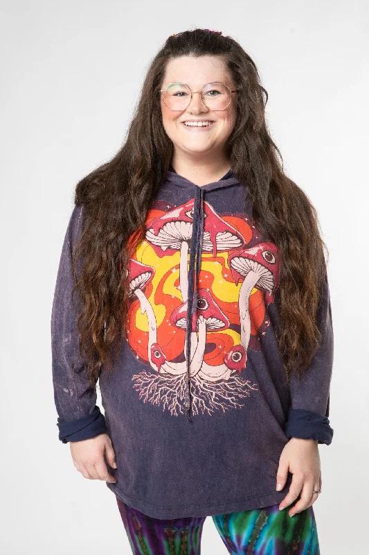 Mexicali Zen Wonderland Graphic Lightweight Hoodie Hoodie with Hidden Zipper Minimalist Clean