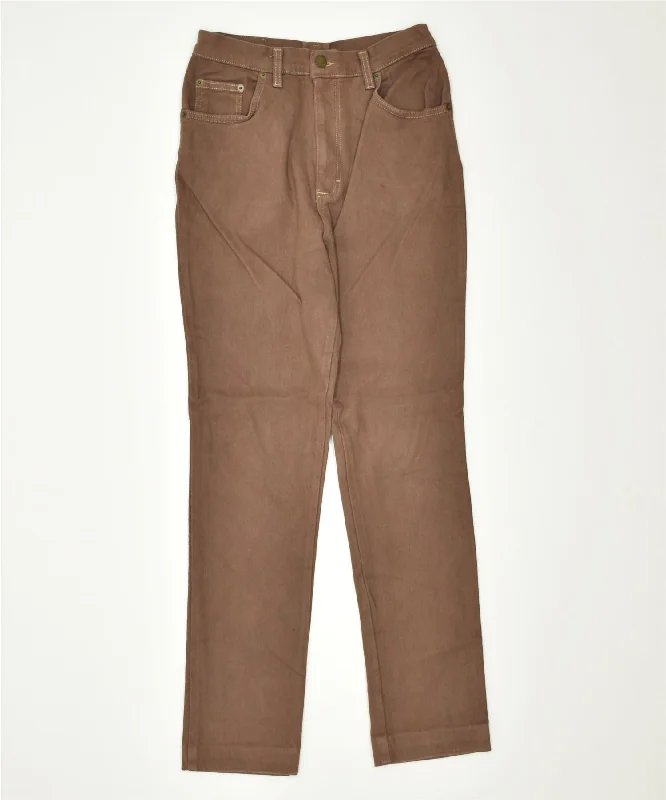 PBER Womens Skinny Casual Trousers W28 L27 Brown Vintage Trousers Trousers Formal