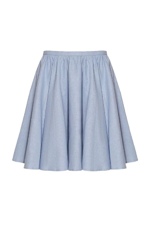 SKY BLUE SWEETHEART MINI SKIRT denim skirt durable