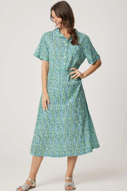 City Dress in Green Spot 49042D by Cake Clothing Tunics Luxurious high-end