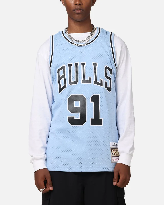 Mitchell & Ness Chicago Bulls Dennis Rodman 'Vapor Blue' Jersey Light Blue Bright Color Jersey Top