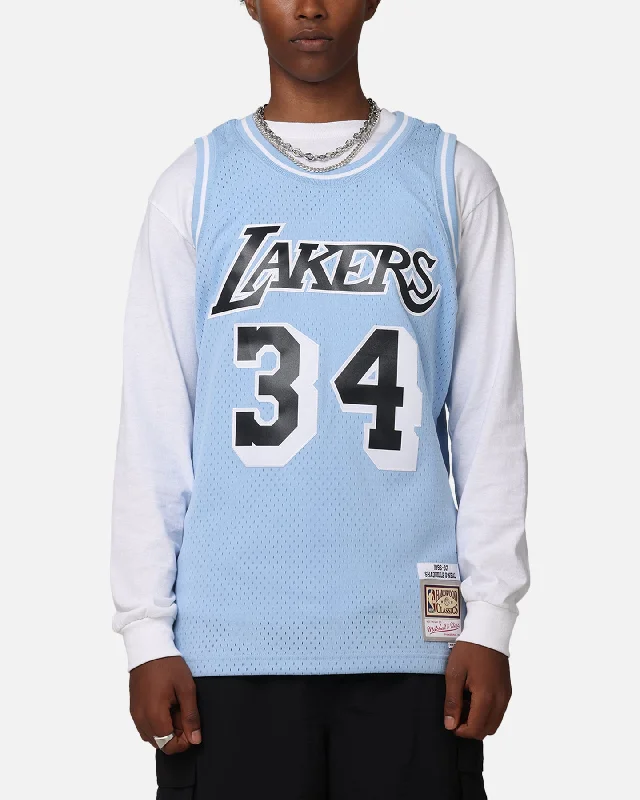 Mitchell & Ness Los Angeles Lakers Shaquille O'Neal 'Vapor Blue' Jersey Light Blue Navy Blue Jersey Tee