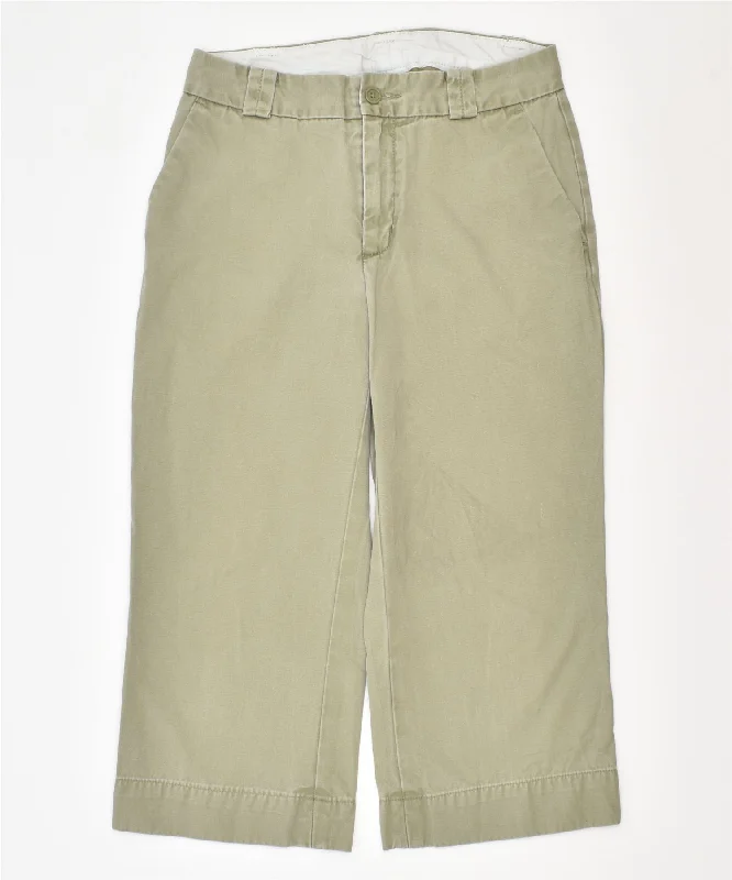 GAP Womens Classic Fit Capri Trousers W26 L19 Khaki Cotton Trousers Denim Blue