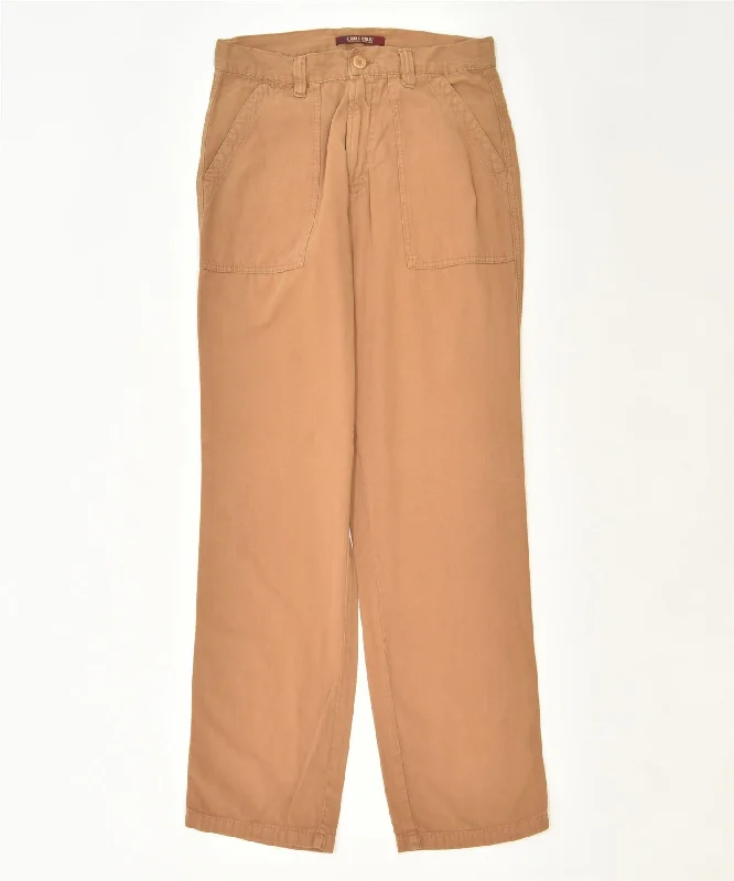 CARRERA Womens Straight Chino Trousers W31 L32 Brown Cotton Classic Trousers Corduroy Warm