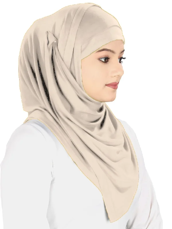 Two Piece Instant Light Skin Viscose Jersey Hijab Sky Blue Jersey Tee