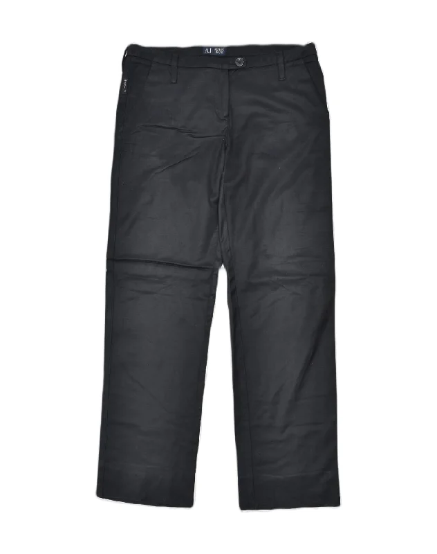 ARMANI JEANS Womens Straight Chino Trousers EU 42 Large W32 L29 Black Trousers Denim Distressed ARMANI JEANS Womens Straight Chino Trousers EU 42 Large W32 L29 Black Trousers Denim Distressed