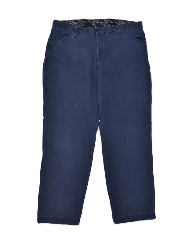 LEE Womens Tapered Chino Trousers UK 20 2XL W40 L31 Navy Blue Cotton Trousers High Rise Slim Fit LEE Womens Tapered Chino Trousers UK 20 2XL W40 L31 Navy Blue Cotton Trousers High Rise Slim Fit
