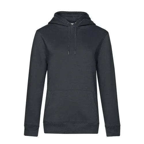 B&C Womens/Ladies Queen Hoodie Hoodie with Mock Neck Collared Structured