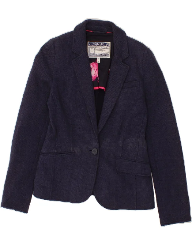 JOULES Womens 1 Button Blazer Jacket UK 8 Small Navy Blue Herringbone Lace Jacket Ribbed Jacket Sequined Jacket JOULES Womens 1 Button Blazer Jacket UK 8 Small Navy Blue Herringbone Lace Jacket Ribbed Jacket Sequined Jacket