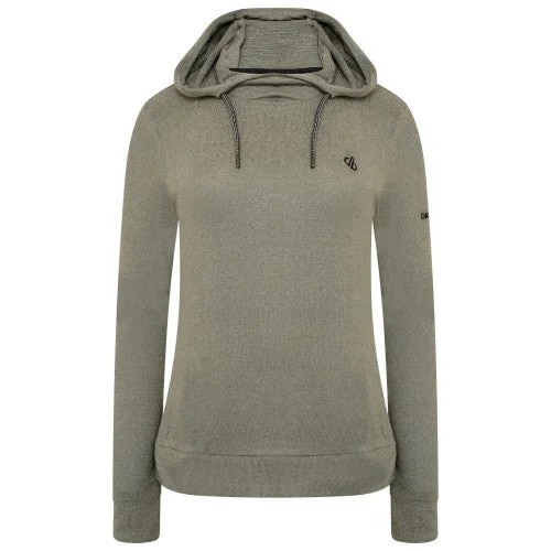 Dare 2B Womens/Ladies Out & Out Marl Fleece Hoodie Hoodie with Hem Embroidery Detailed Premium