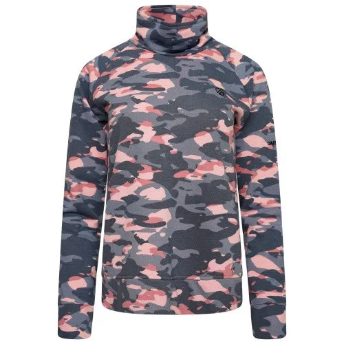 Dare 2B Womens/Ladies Offline Camo Sweatshirt Hoodie with High-Low Hem Asymmetrical Trendy