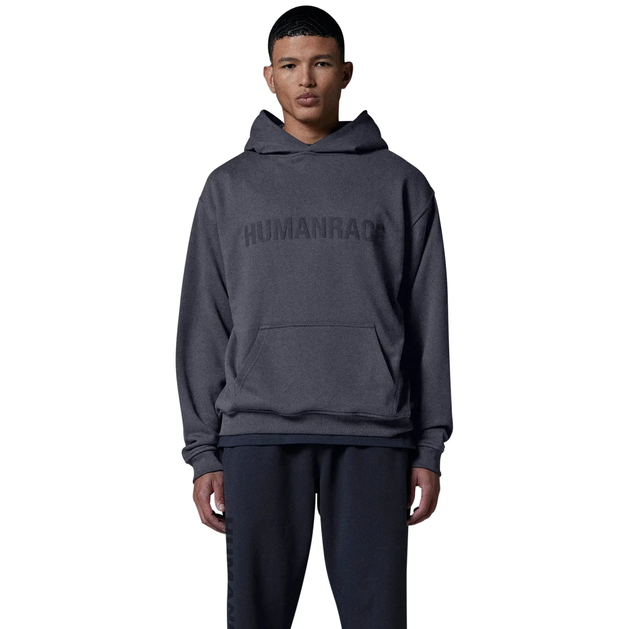 Human Race Human Dusty Grey Hoodie Hoodie with Strings Custom Fit Adjustable