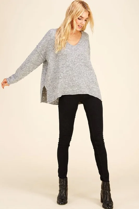 Pinch Soft V-Neck Knit Sweater Wool Fabric Cashmere Fabric Tweed Fabric
