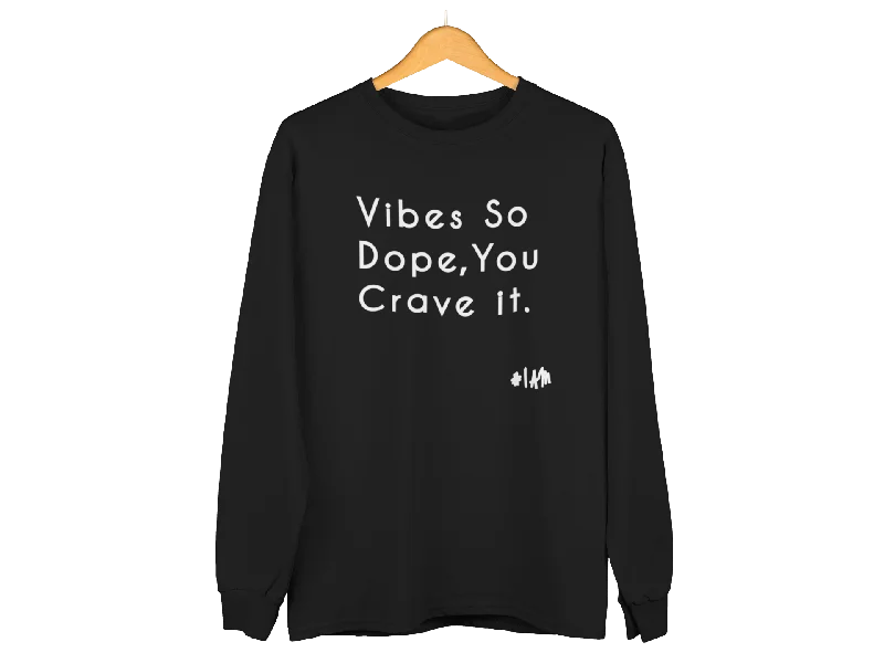 DOPE VIBES ONLY Sweatshirt Hoodie with Distressed Vintage Worn