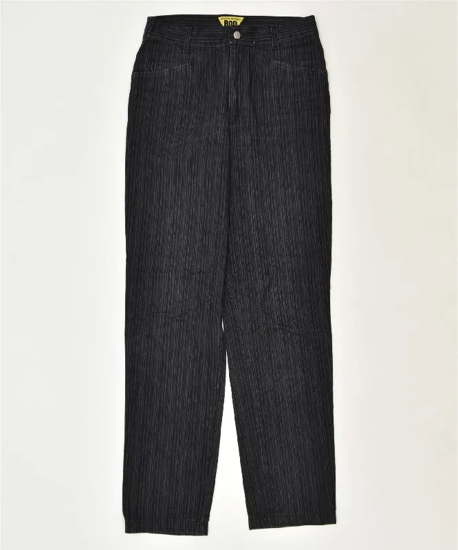BLACK OIL DURANGO Womens Tapered Casual Trousers W32 L33 Black Classic Trousers Gym Athletic