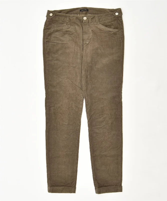 MASSIMO DUTTI Womens Straight Casual Trousers US 8 Medium W30 L29 Brown Trousers Cargo Utility