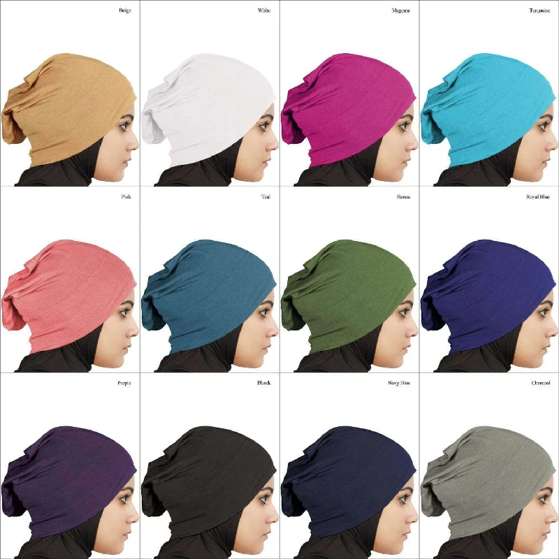 Viscose Jersey Under Hijab Cap / Headband Retro Jersey Tee