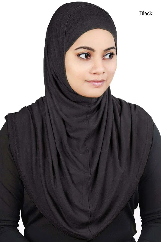 Two Piece Al-Amira Viscose Jersey Hijab Mustard Yellow Jersey Tee