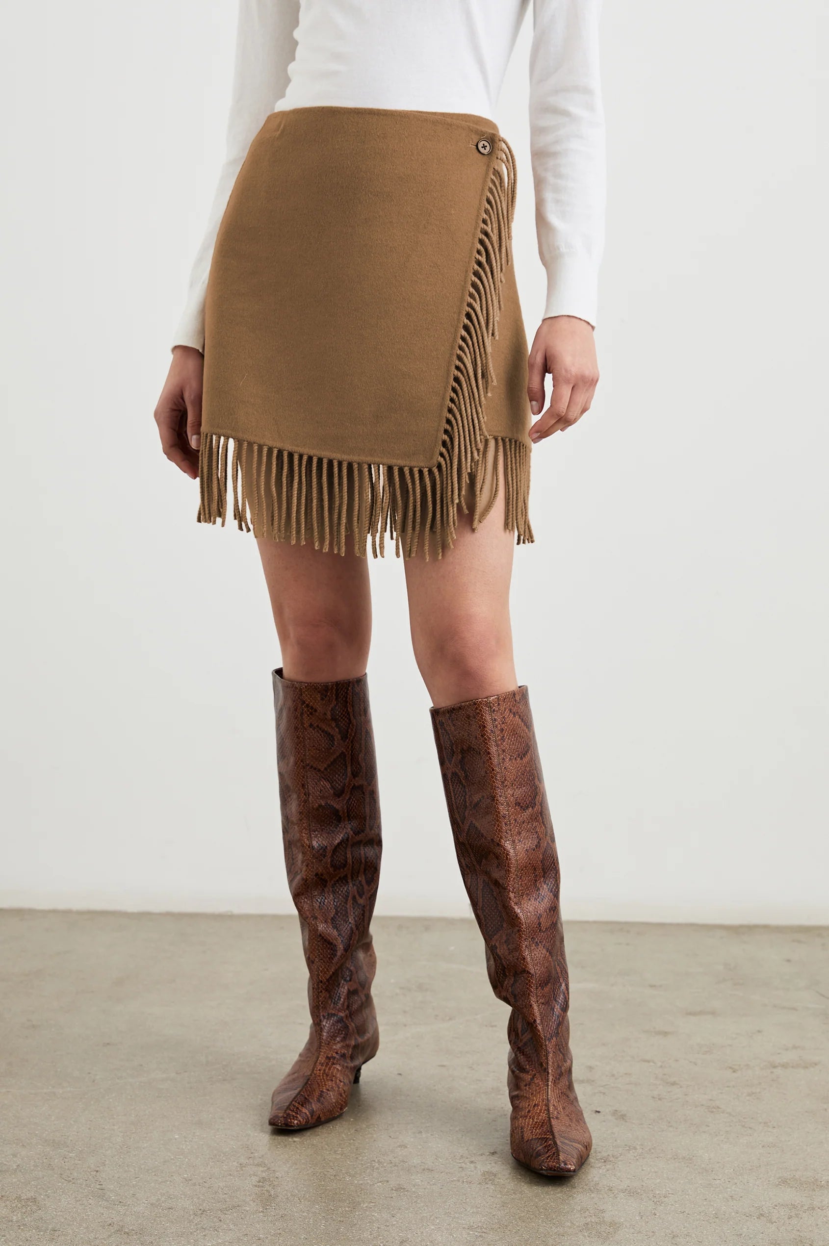 Camel Vista Skirt ribbed skirt waist