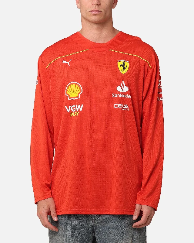 Puma X Scuderia Ferrari Team Hockey Jersey Burnt Red Patterned Jersey Tee
