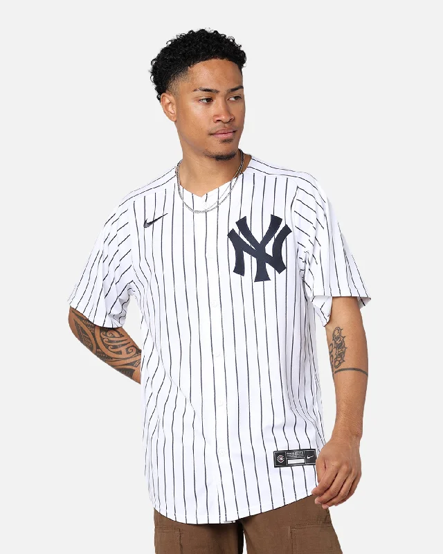 Nike New York Yankees Limited Jersey White/Pitch Blue Polo Neck Jersey Top