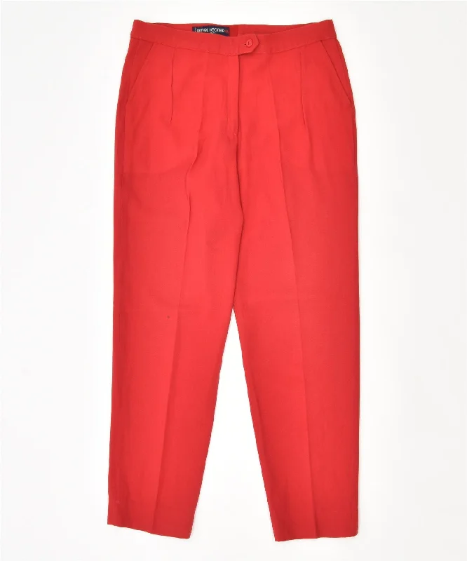 DANIEL HECHTER Womens Slim Chino Trousers W30 L28 Red Trousers Leisure Comfortable