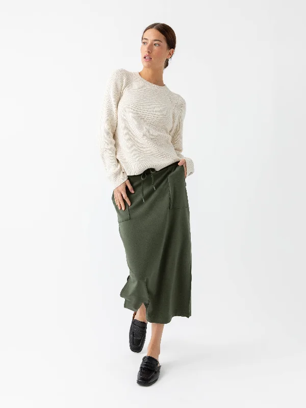 Women's Ultra-Soft Bamboo Midi Skirt velvet skirt luxury