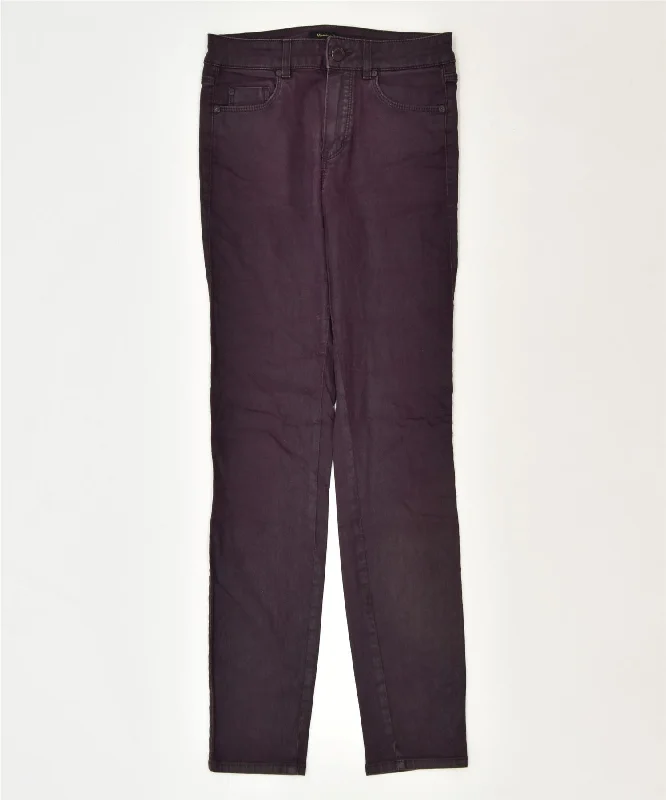 MASSIMO DUTTI Womens Skinny Casual Trousers US 2 XS W26 L29 Purple Classic Trousers Corduroy Warm