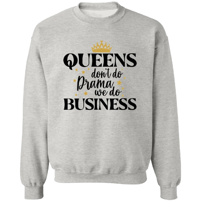 We do Business Ladies Crewneck Pullover Sweatshirt Hoodie with Frayed Bohemian Relaxed
