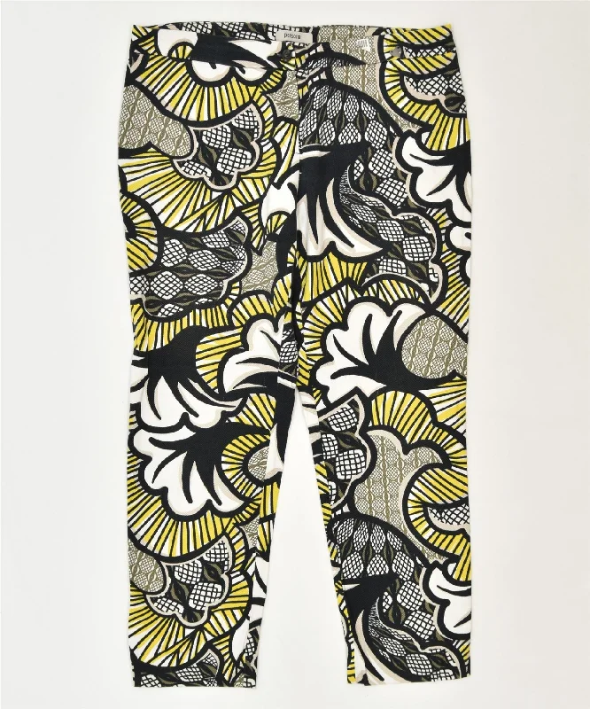 PERSONA Womens Slim Casual Trousers W36 L27 Multicoloured Floral Vintage Trousers practical durable
