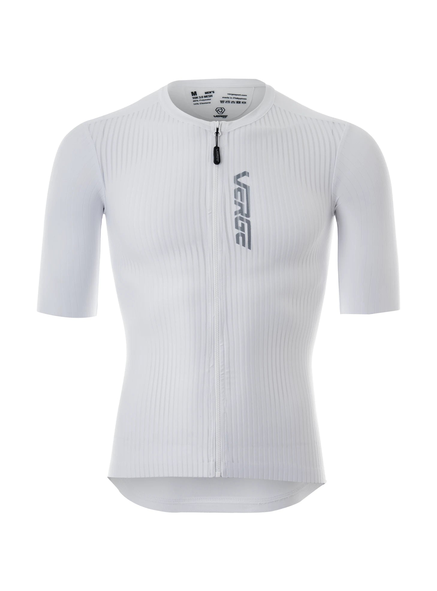 SOLIDS TOR 4.0 MESH SS JERSEY - WOMEN - WHITE High Neck Jersey Shirt