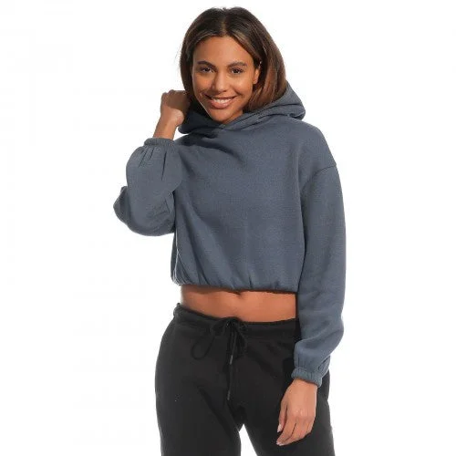 Light And Shade Womens/Ladies Cropped Hoodie Hoodie with Mesh Breathable Sporty