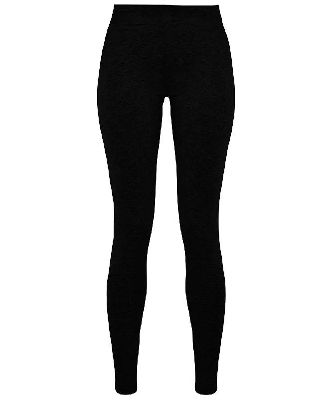 Black - Women's stretch Jersey leggings Silver Jersey Tee