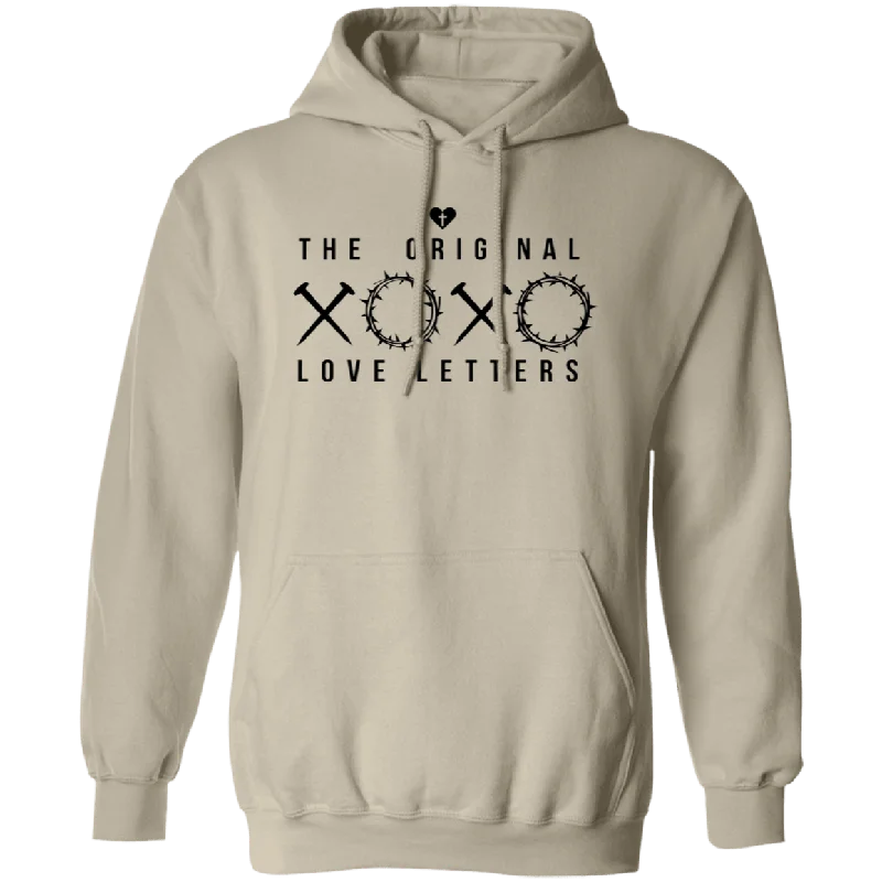 The original Love Letters Pullover Hoodie Hoodie with Slit Hem Functional Movement