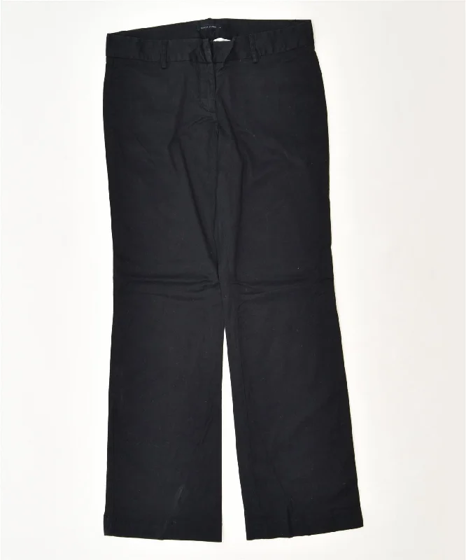 TOMMY HILFIGER Womens Straight Chino Trousers US 10 Large W34 L32 Black Trousers practical easy-care