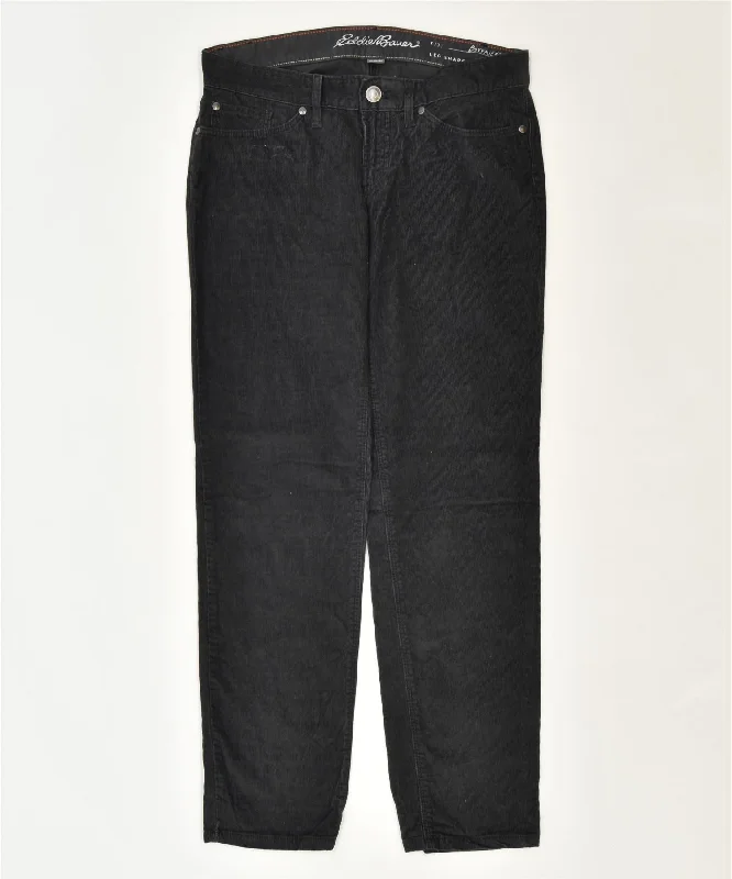 EDDIE BAUER Womens Tapered Corduroy Trousers W30 L29 Grey Trousers Winter Warm