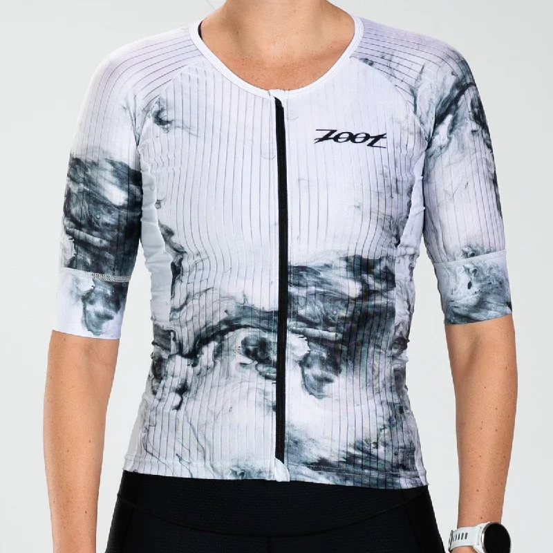 Women's Elite Tri Aero Jersey - White Hot Summer Jersey Tee