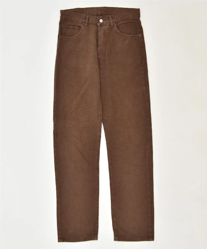 INDIAN MOTOCYCLE Womens Straight Casual Trousers W31 L32 Brown Classic Trousers Capri Summer
