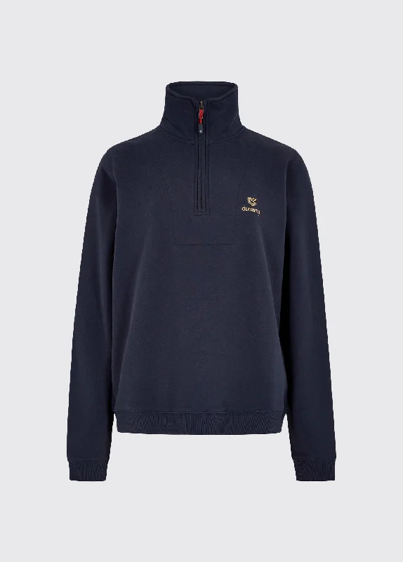Castlemartyr sweatshirt - Navy Hoodie with Mock Neck Collared Structured