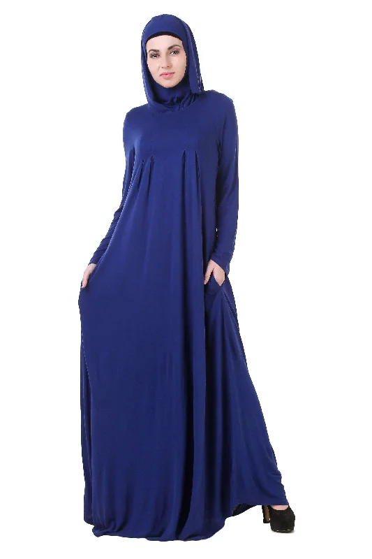 Royal Blue Jersey Abaya AY-708 Seasonal Jersey Tee