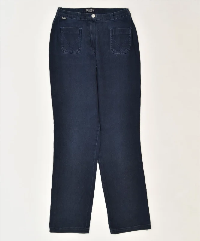 STORE JEANS Womens Slim Trousers W28 L28 Navy Blue Classic Vintage Trousers Brand Named