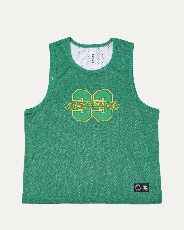 Reversible Mesh Jersey Geometric Jersey Top