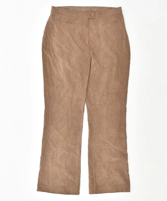VINTAGE Womens Bootcut Casual Trousers IT 44 Medium W30 L30 Brown Trousers luxurious premium