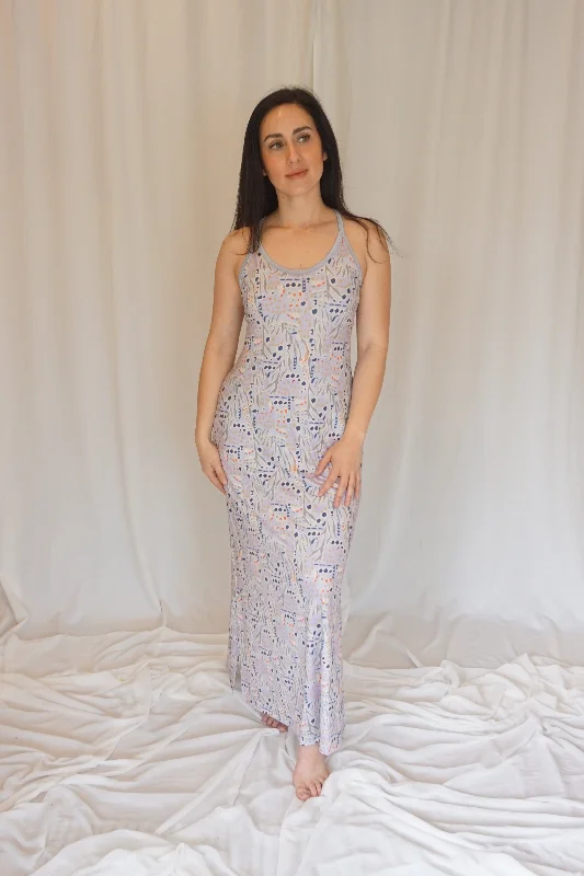 Gray Desert Bloom Cami Dress w/Pockets