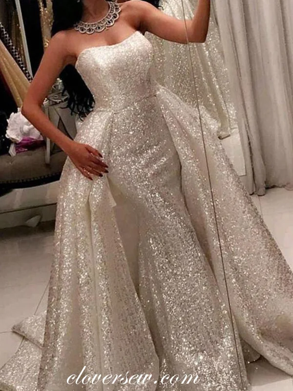 Fashion Sequin Strapless Detachable Skirt Formal Dresses, CP0096