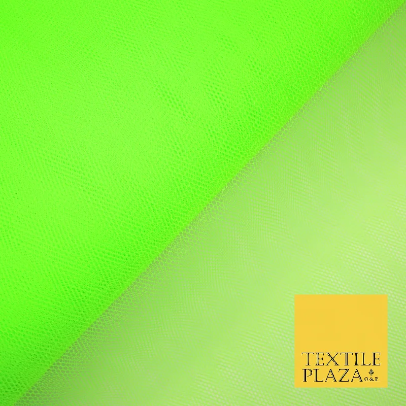 FLO NEON GREEN Premium Quality Tutu Bridal Dress Stiff Net Fabric Tulle Material 60" 5994